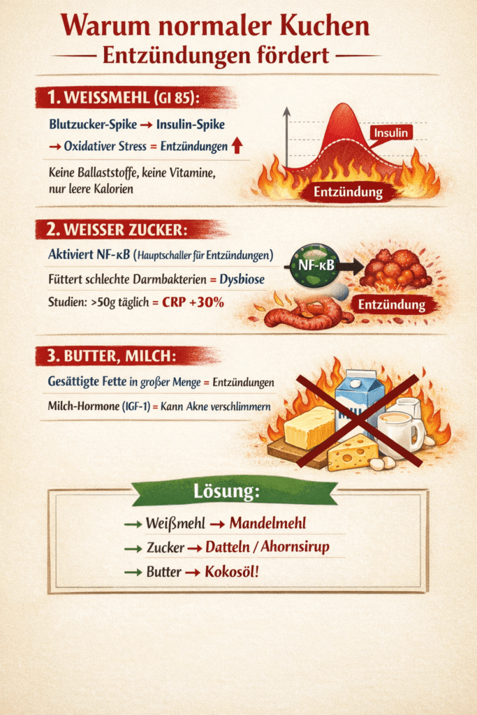 Warum normaler Kuchen Entzündungen fördert