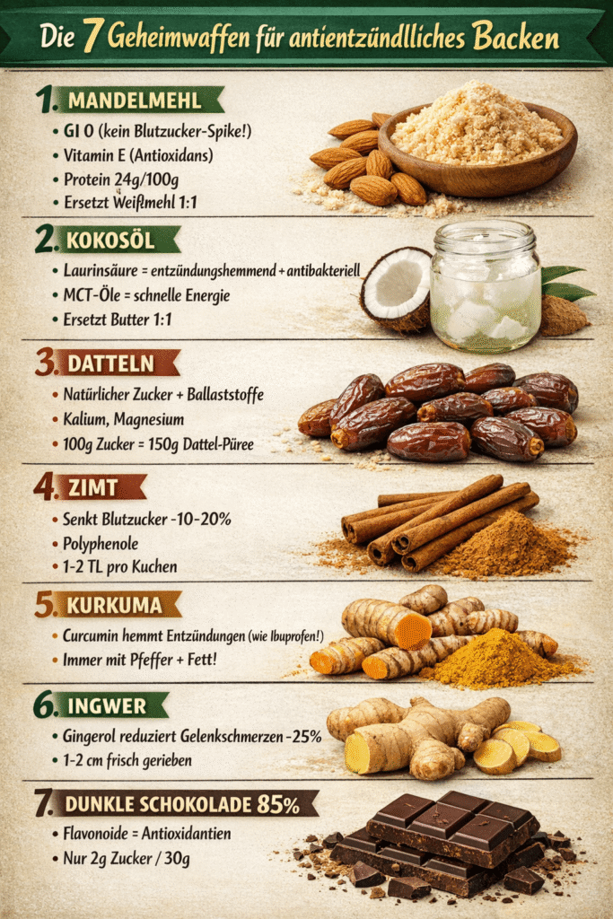 Die 7 Geheimwaffen für antientzündliches Backen