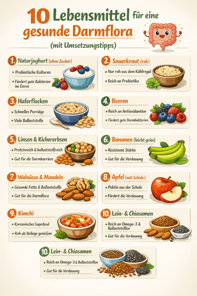 10 Lebensmittel für eine gesunde Darmflora (1)