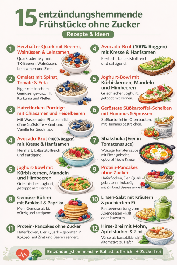 15 zuckerfreie Frühstücksrezepte für Gesundheit (1)