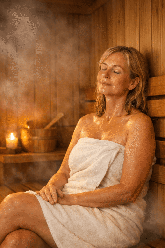 Saunabesuch mit Mama