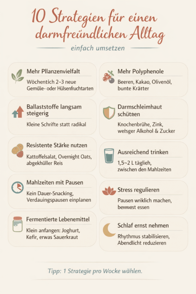 10 Strategien für eine gesunde Darmflora