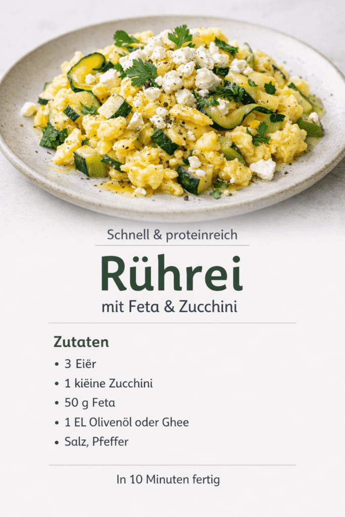 Rührei mit Feta & Spinat