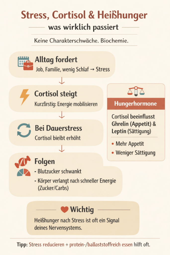 Cortisol und Heißhunger erklärt