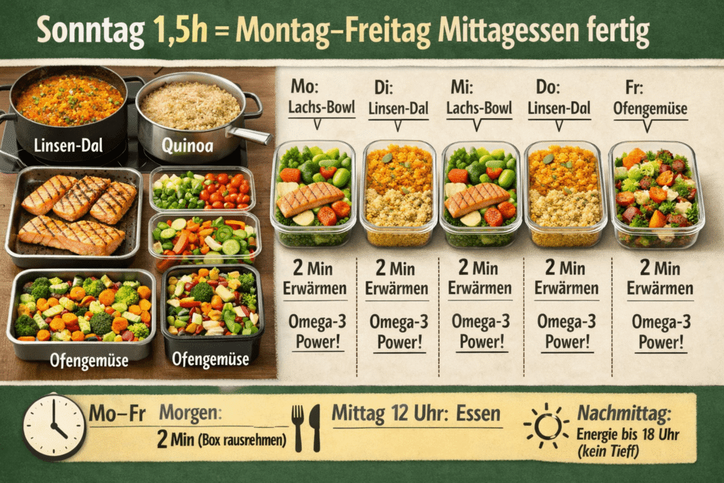 Meal Prep Plan Antientzündliches Mittagessen