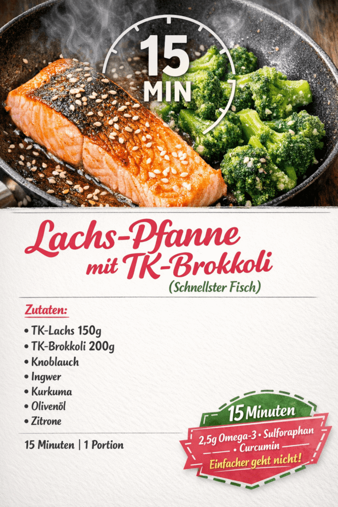 Lachs-Pfanne mit TK-Brokkoli