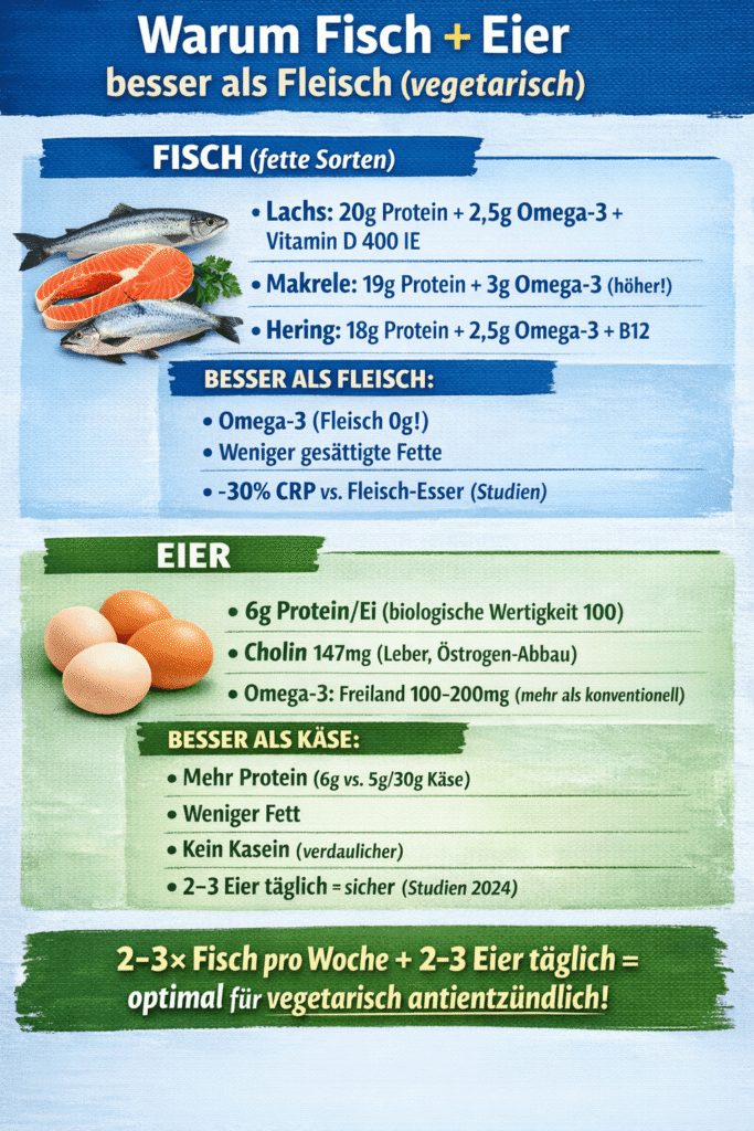 Warum Fisch und Eier gute Proteinquellen sind