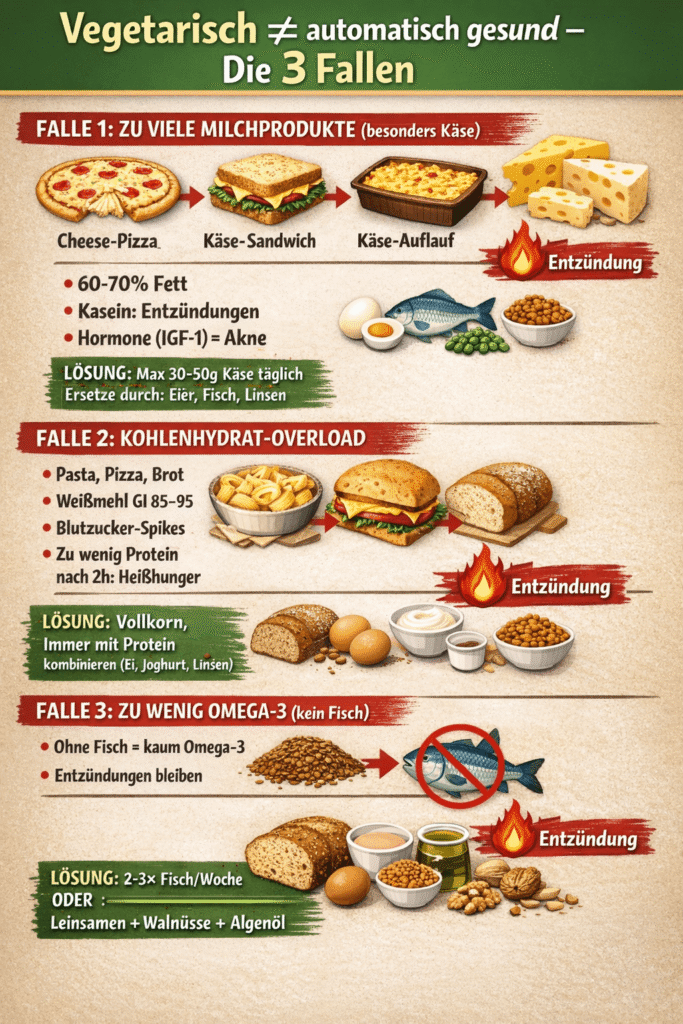 Vegetarische Entzündungsfallen