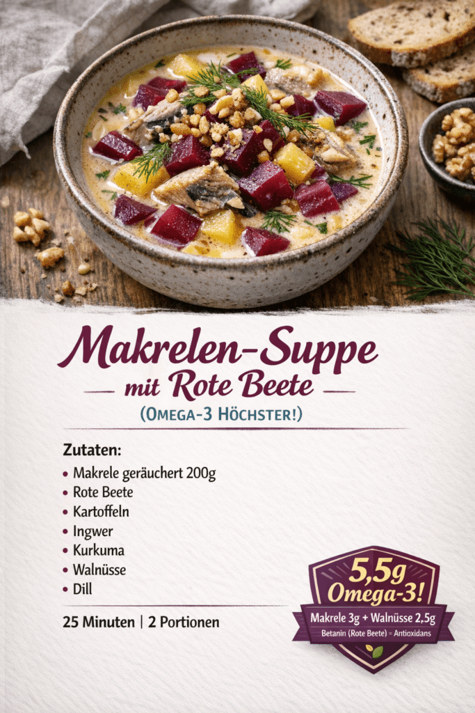Makrelen Suppe mit Rote Beete