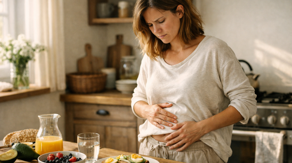 Wassereinlagerungen am Bauch
