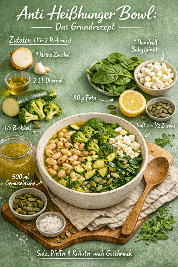 Grundrezept Anti Heißhunger Bowl