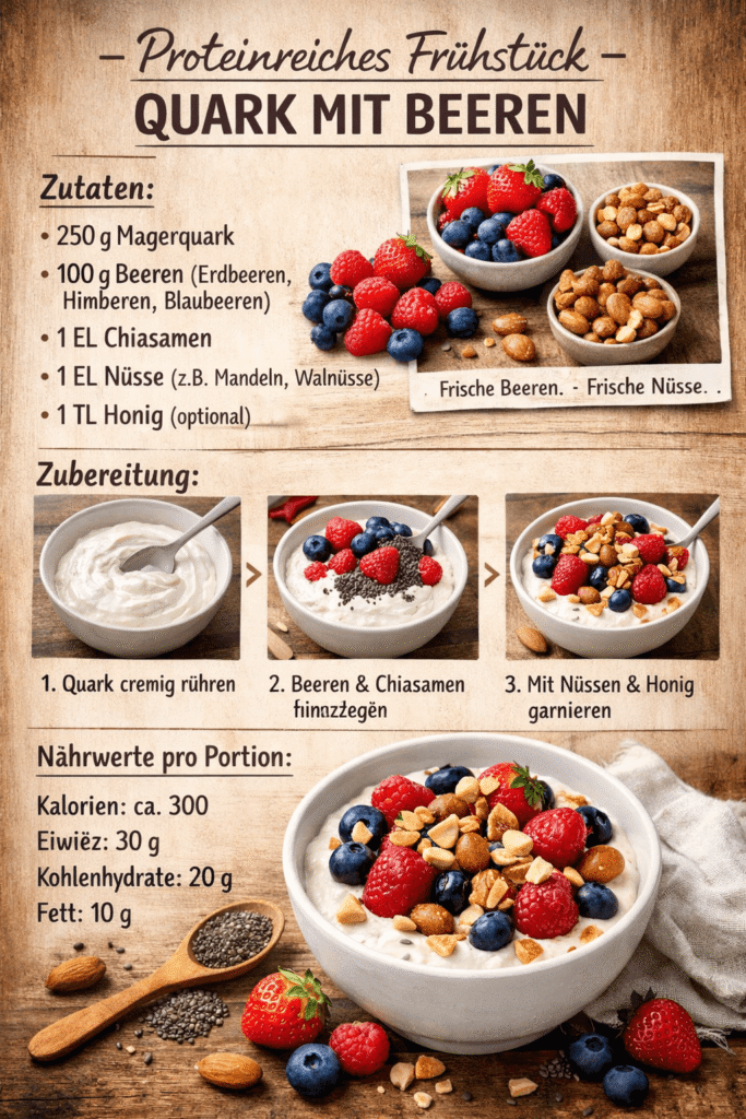 Rezept Quark mit Beeren