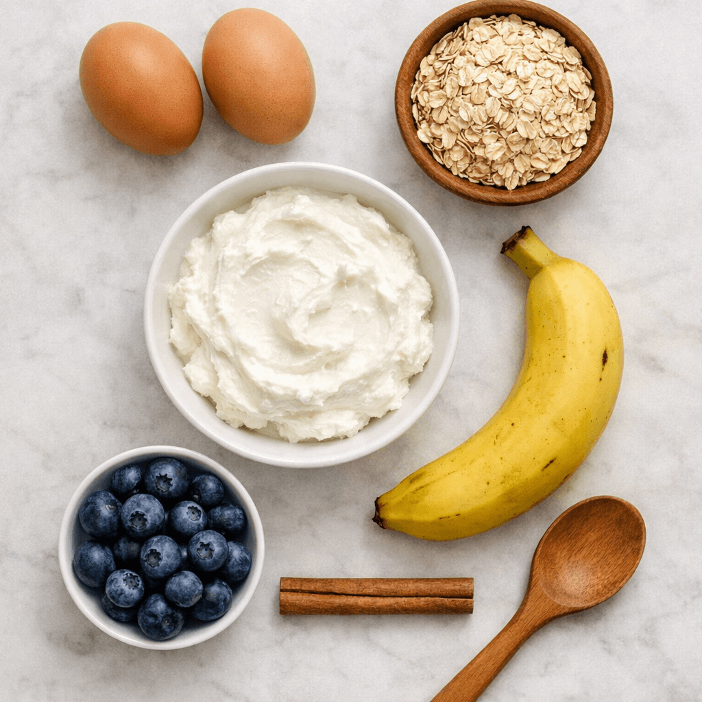 Zutaten für Protein Pancakes