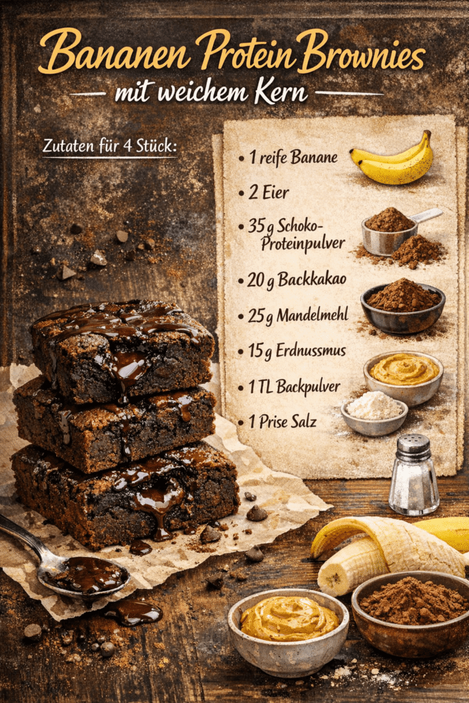 Bananen Protein Brownies