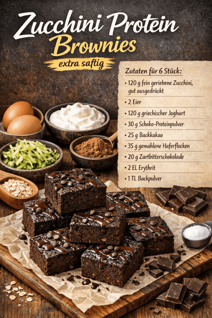 Zucchini Protein Brownies