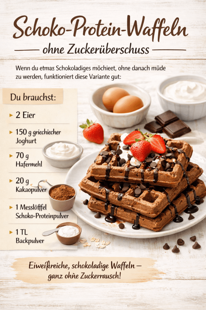 Schoko Protein Waffeln