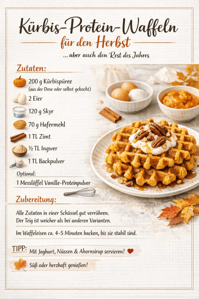 Kürbis Protein Waffeln