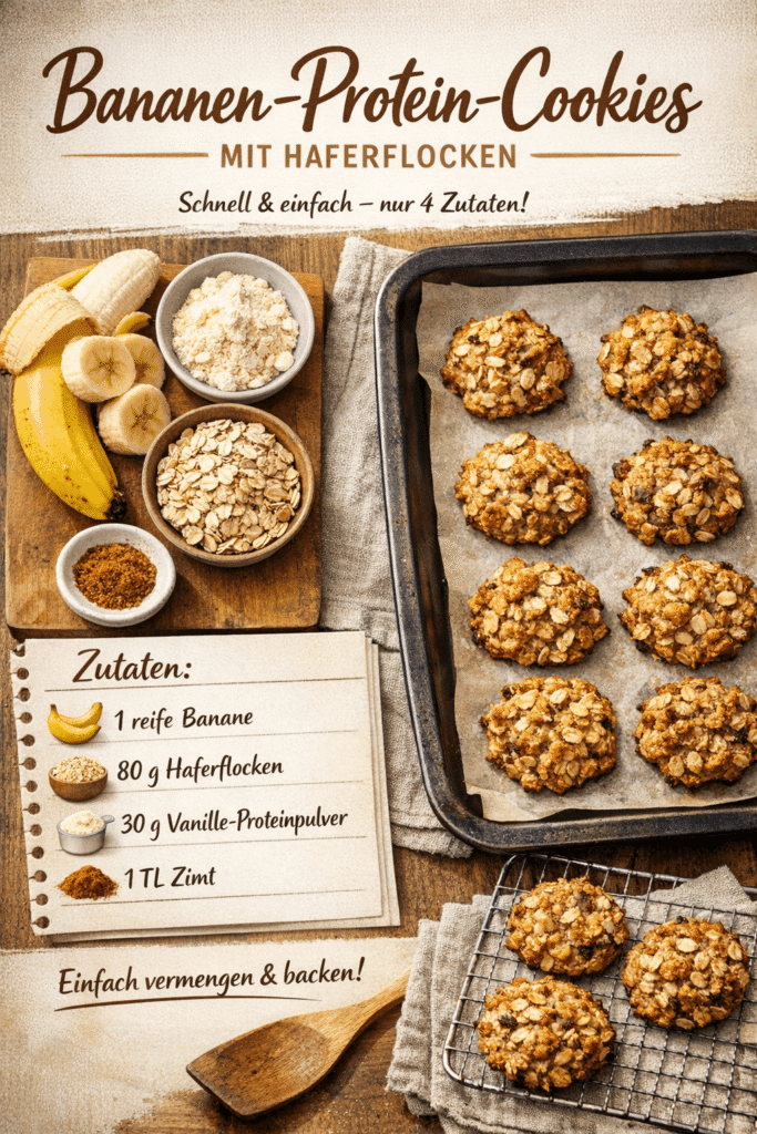 Bananen Protein Cookies