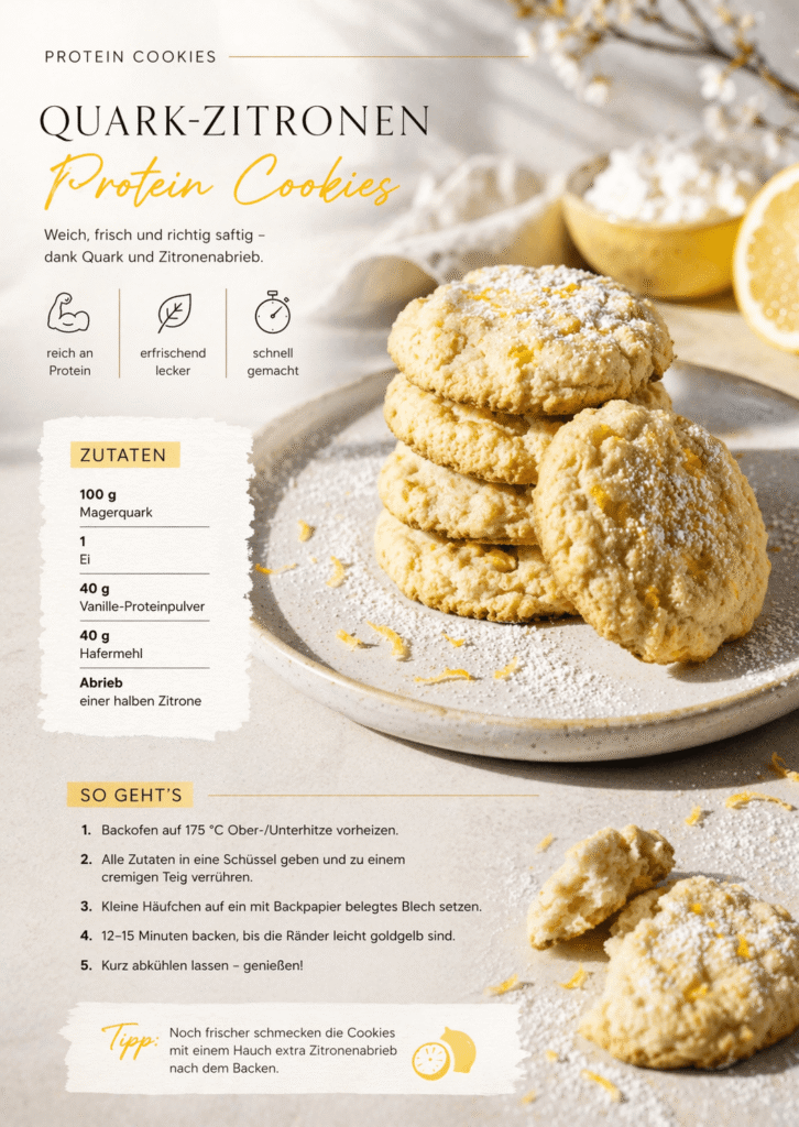 Quark Zitronen Protein Cookies