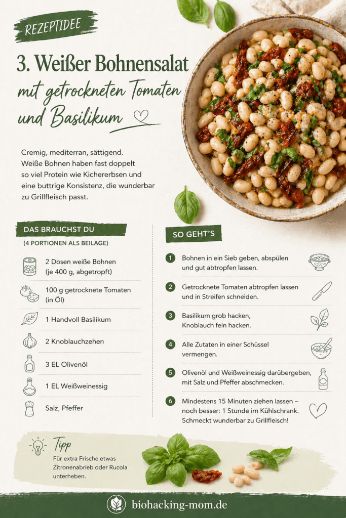 weißer Bohnensalat - proteinreich