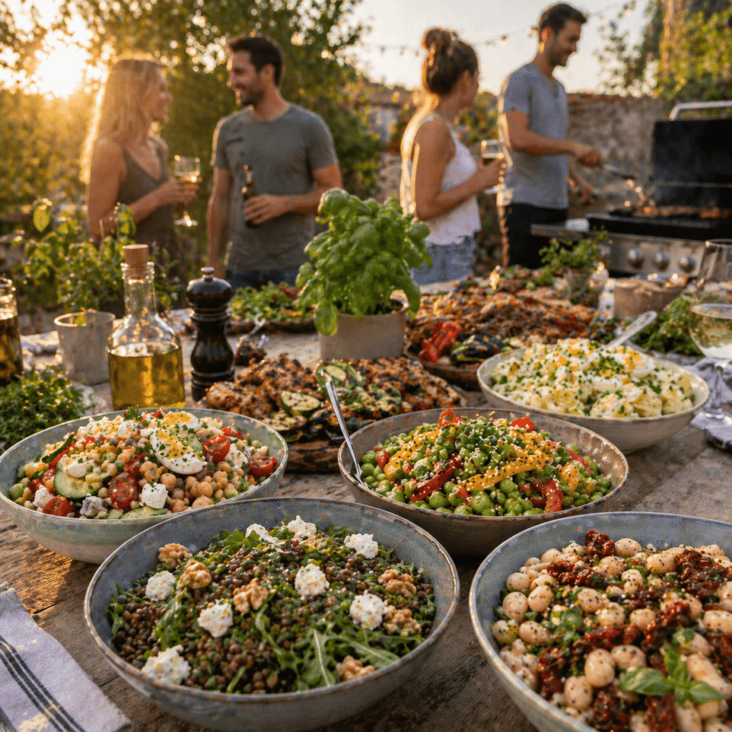 Grillparty mit leckeren Salaten