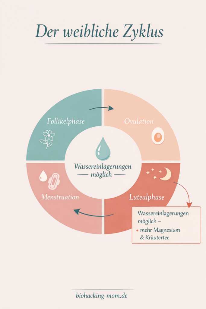 Wassereinlagerungen im Zyklus