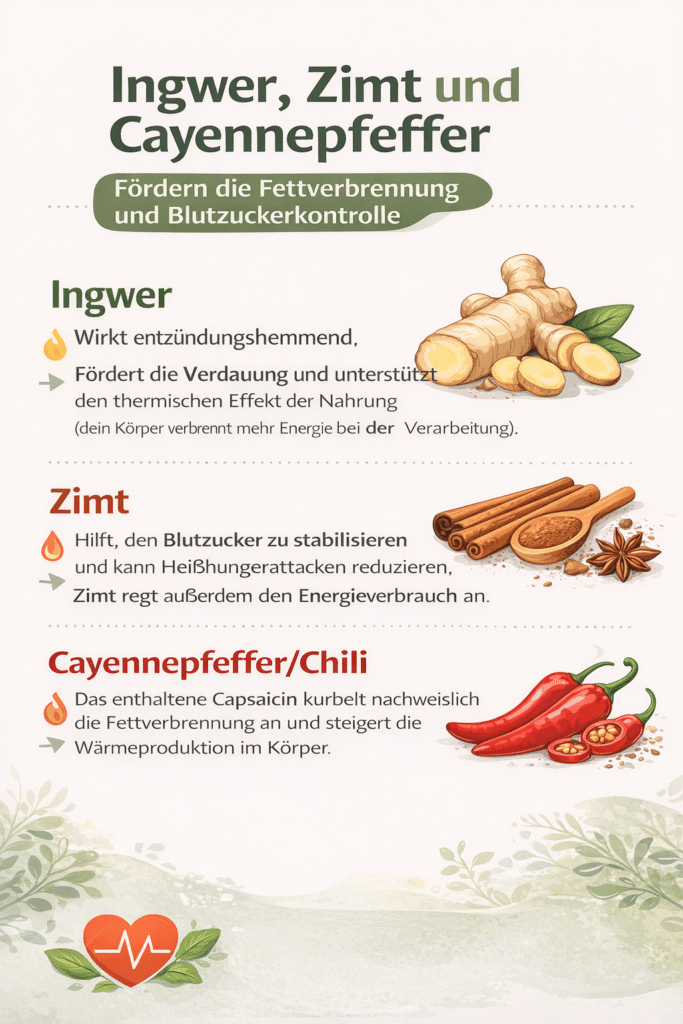 Ingwer, Zimt und Cayennepfeffer für Gesundheit (1)