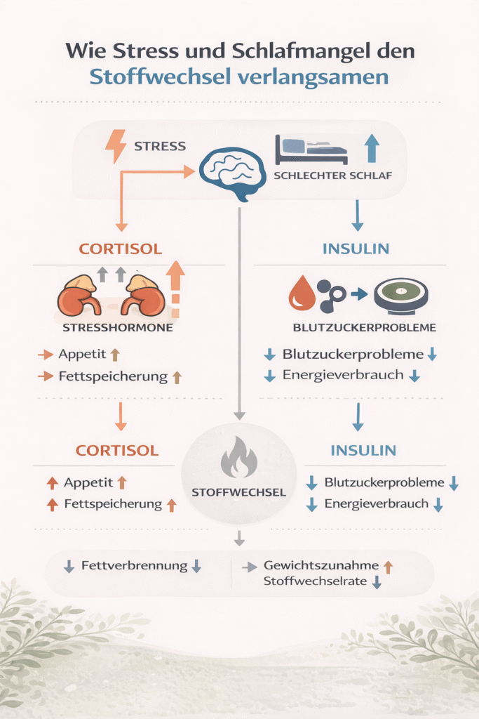Wie Stress und Schlaf Stoffwechsel beeinflussen