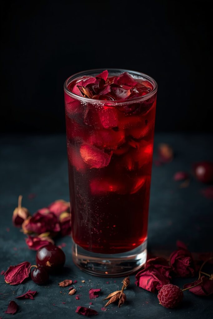 Himbeer-Kirsch-Eistee