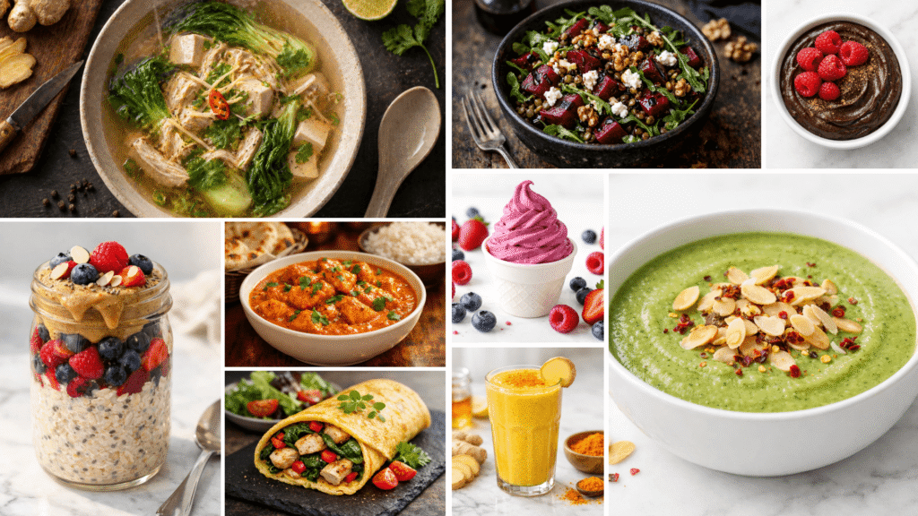 Proteinreiche und antientzündliche Gerichte